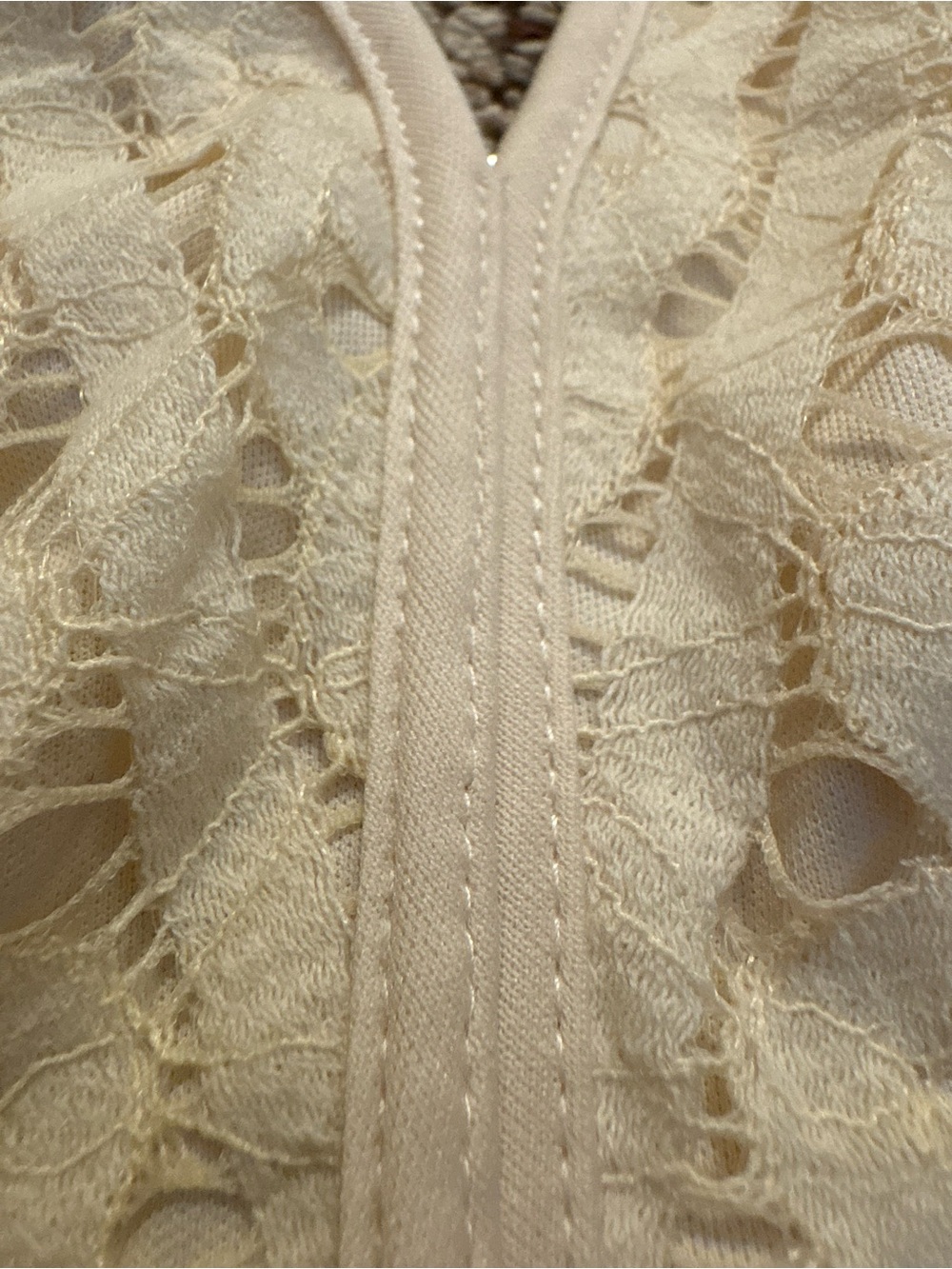 Charlotte Russe Ivory Lace Romper | Boho Bridal Fairycore Open Back Size Small - Picture 5 of 6